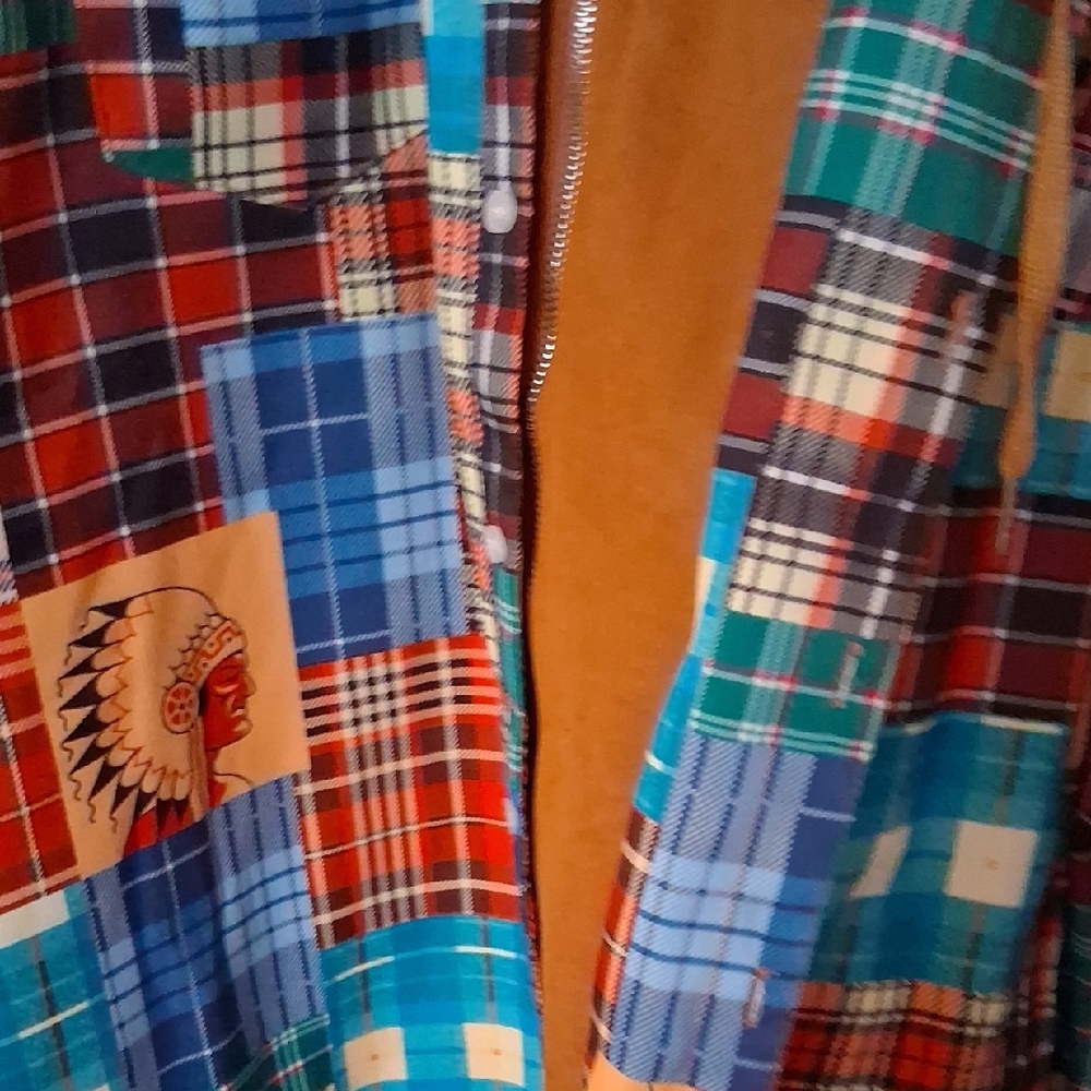 Plaid Patchwork Hooded Jacket in Multicolor - Picture 8 of 15